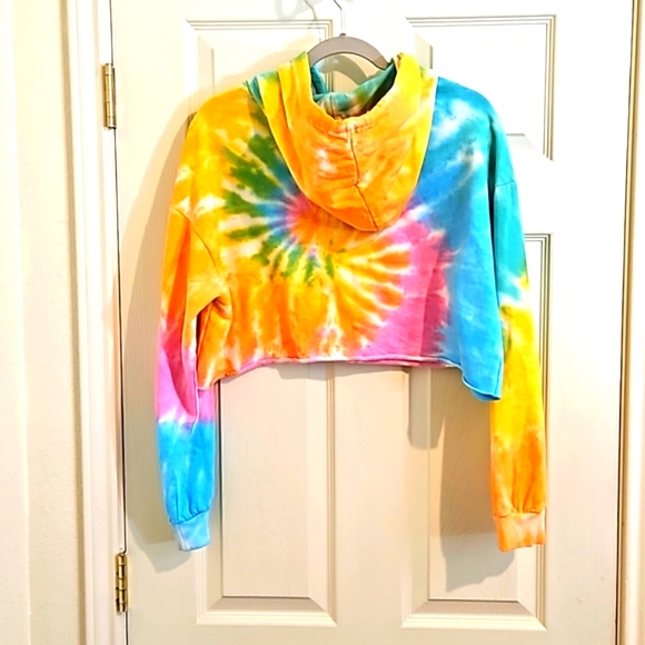 AC/DC Crop Tie Dye Hoodie - Official Merch - Picture 2 of 14